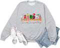 Grandma Christmas Sweatshirt for Women Cute Graphic Casual Fall Winter Long Sleeve Crewneck Pullover Tops Funny Gift