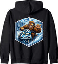 Snowmobile Sasquatch Big Foot Snow Sled Lover Big-foot Shaka Zip Hoodie