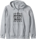 Snowflakes and Snuggles Cozy Christmas Vibe Zip Hoodie