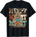 Howdy Christmas Western Cowgirl Boots Xmas Tree Women Girls T-Shirt