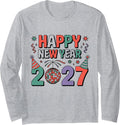 Happy New Year 2027 Celebration Party Long Sleeve T-Shirt