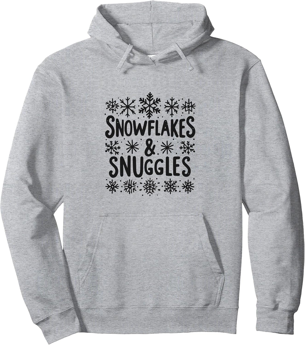 Snowflakes and Snuggles Cozy Christmas Vibe Pullover Hoodie