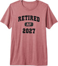Grandma Retired AF 2027 Mom Trip Holiday Mama Vacay Joke Premium Tri-Blend T-Shirt