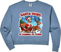 Womens Santa Paws Is Coming To Town Christmas Italian Greyhound Dog Comfort Colors Crop Sweatshirt