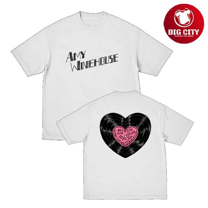 Amy Winehouse Heart Vinyl Two Sided Shirt Unisex