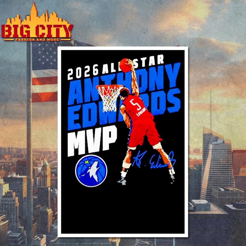 Anthony Edwards Minnesota Timberwolves 2026 All-Star MVP signature Shirt Unisex