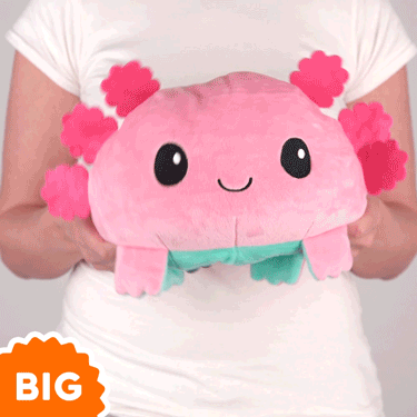 TeeTurtle Big Reversible Axolotl Plushie (Aqua + Pink) Unisex
