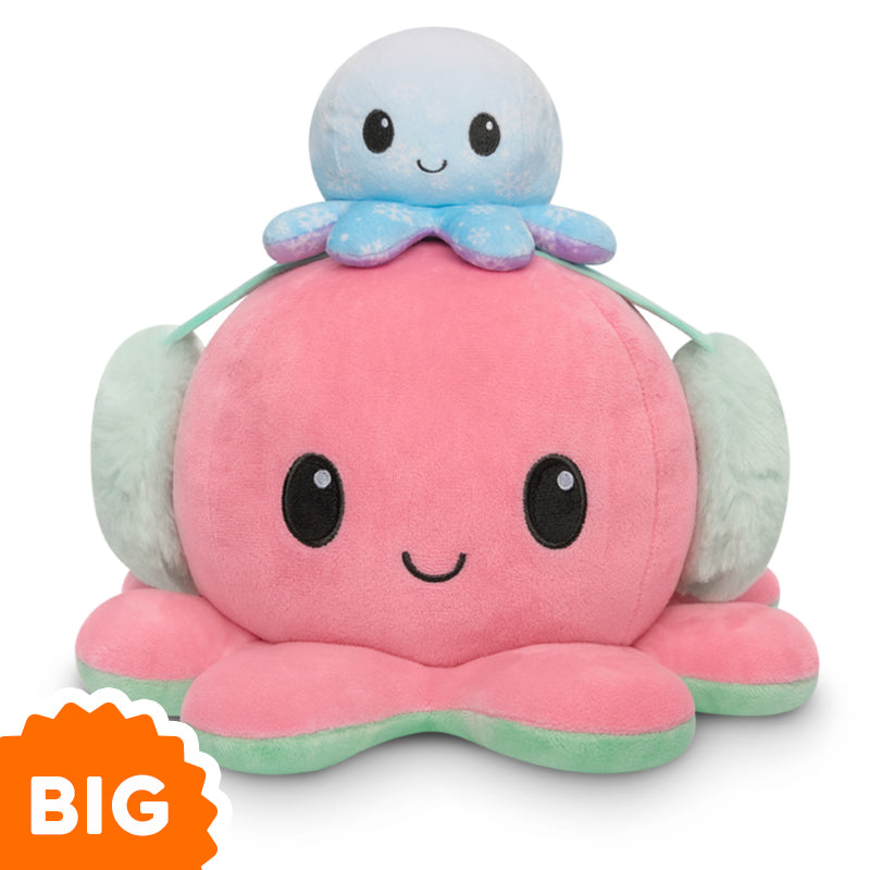 TeeTurtle Big Reversible Octopus Plushie (Earmuffs) Unisex