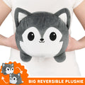 TeeTurtle Big Reversible Wolf Plushie (Gray) Unisex