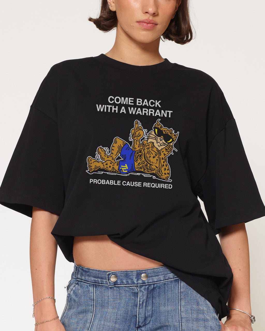 Come Back With A Warrant Oversized Tee Unisex