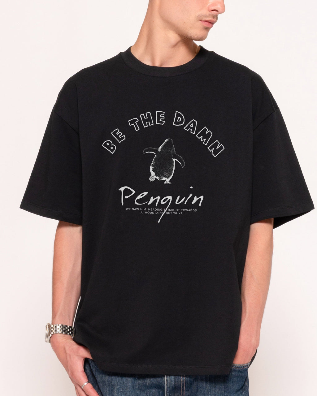 Nihilist Penguin Oversized Tee Unisex