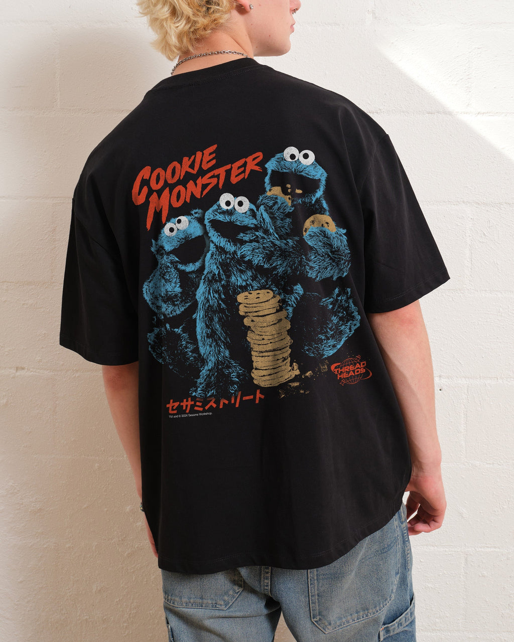 Cookie Kaiju Front and Back Oversized Tee Unisex