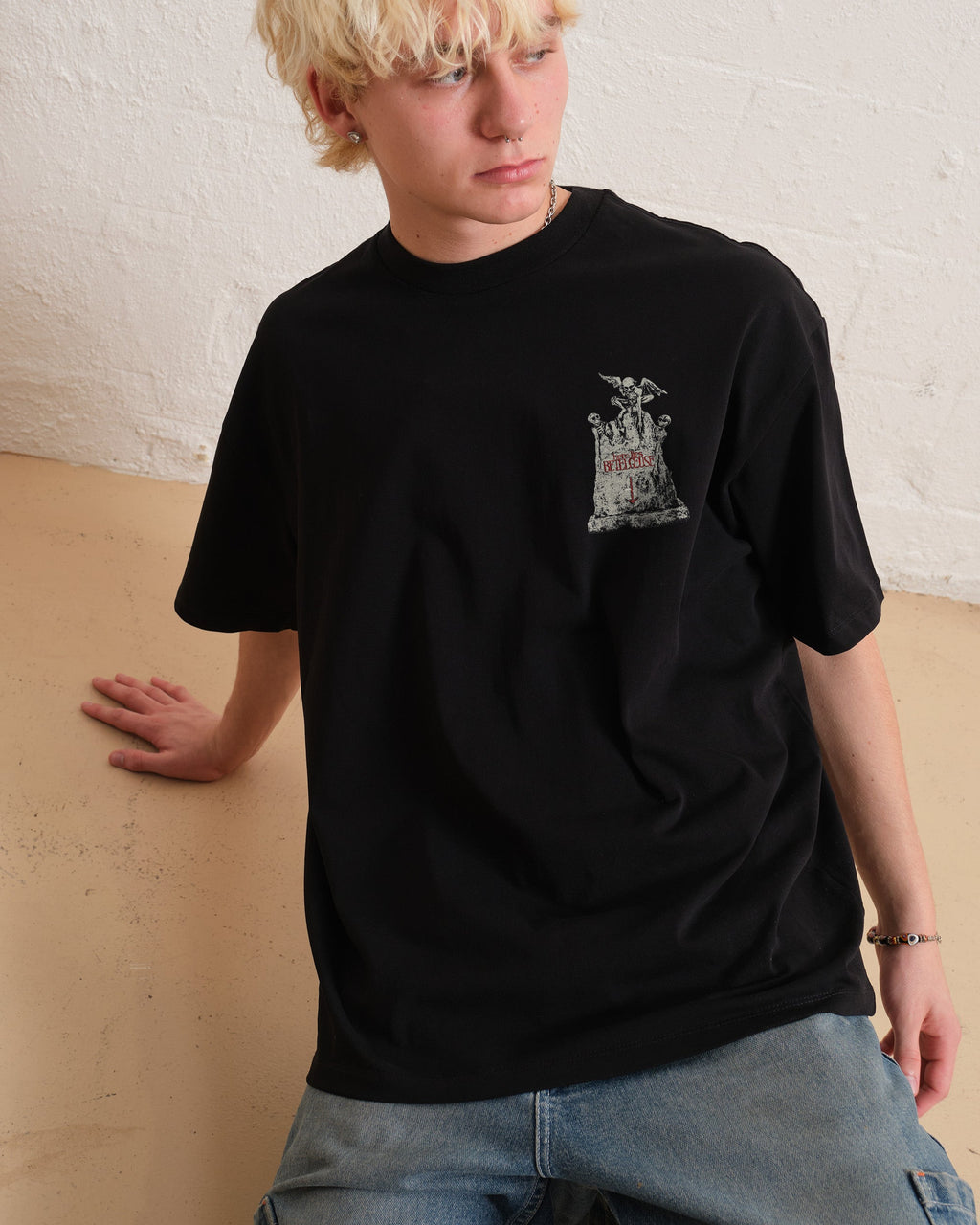 Beetlejuice Grave Oversized Tee Unisex