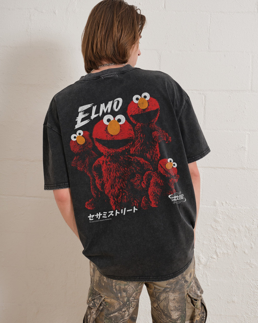 Tokyo Elmo Front and Back Oversized Tee Unisex