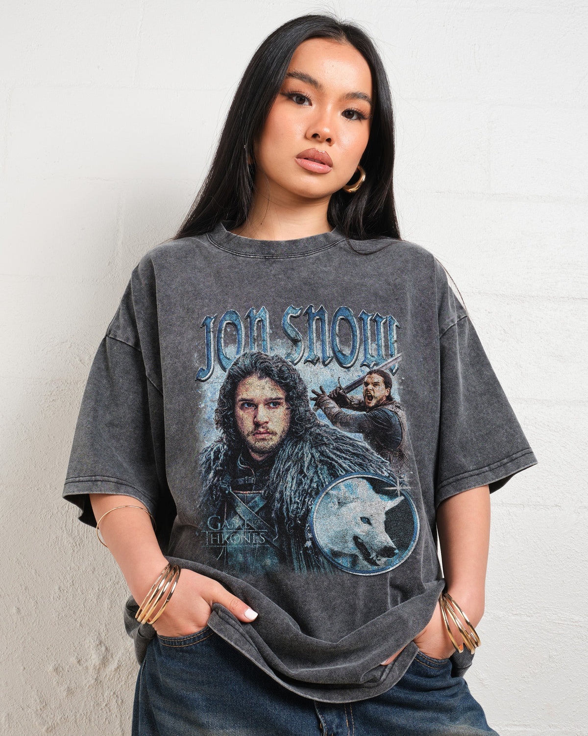 Vintage Jon Snow Oversized Tee Unisex