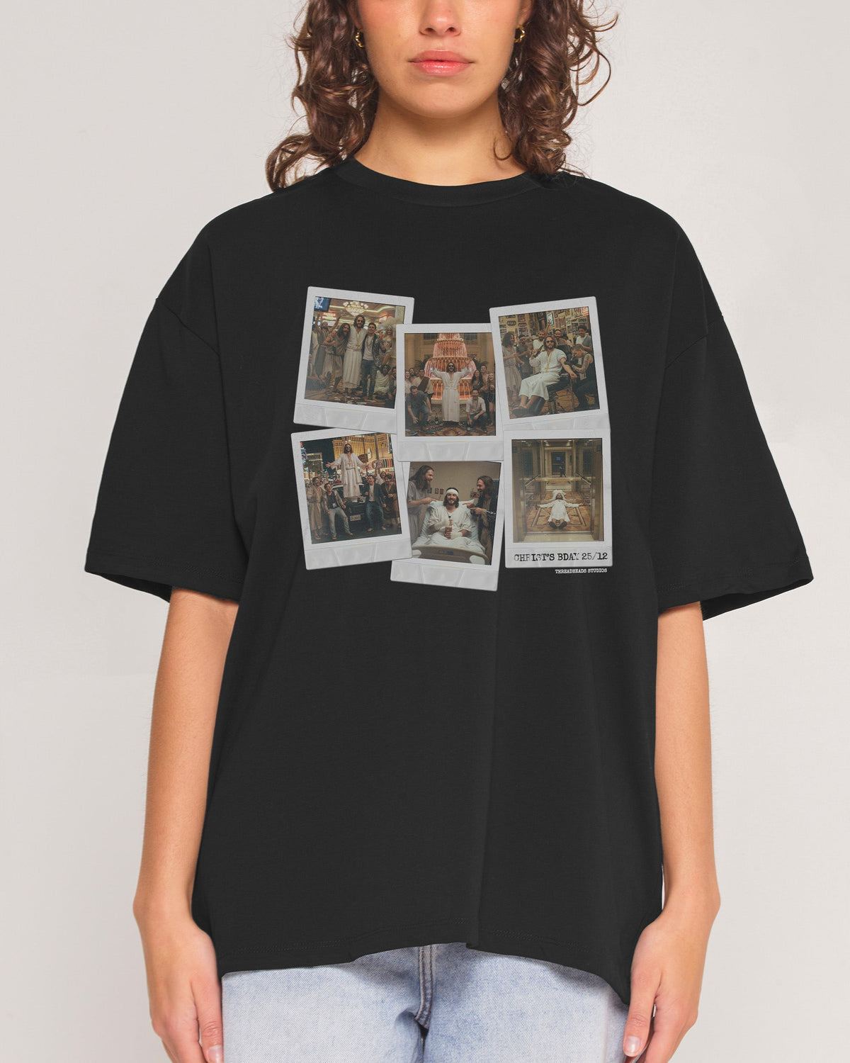 Christ's Bday Bender Oversized Tee Unisex