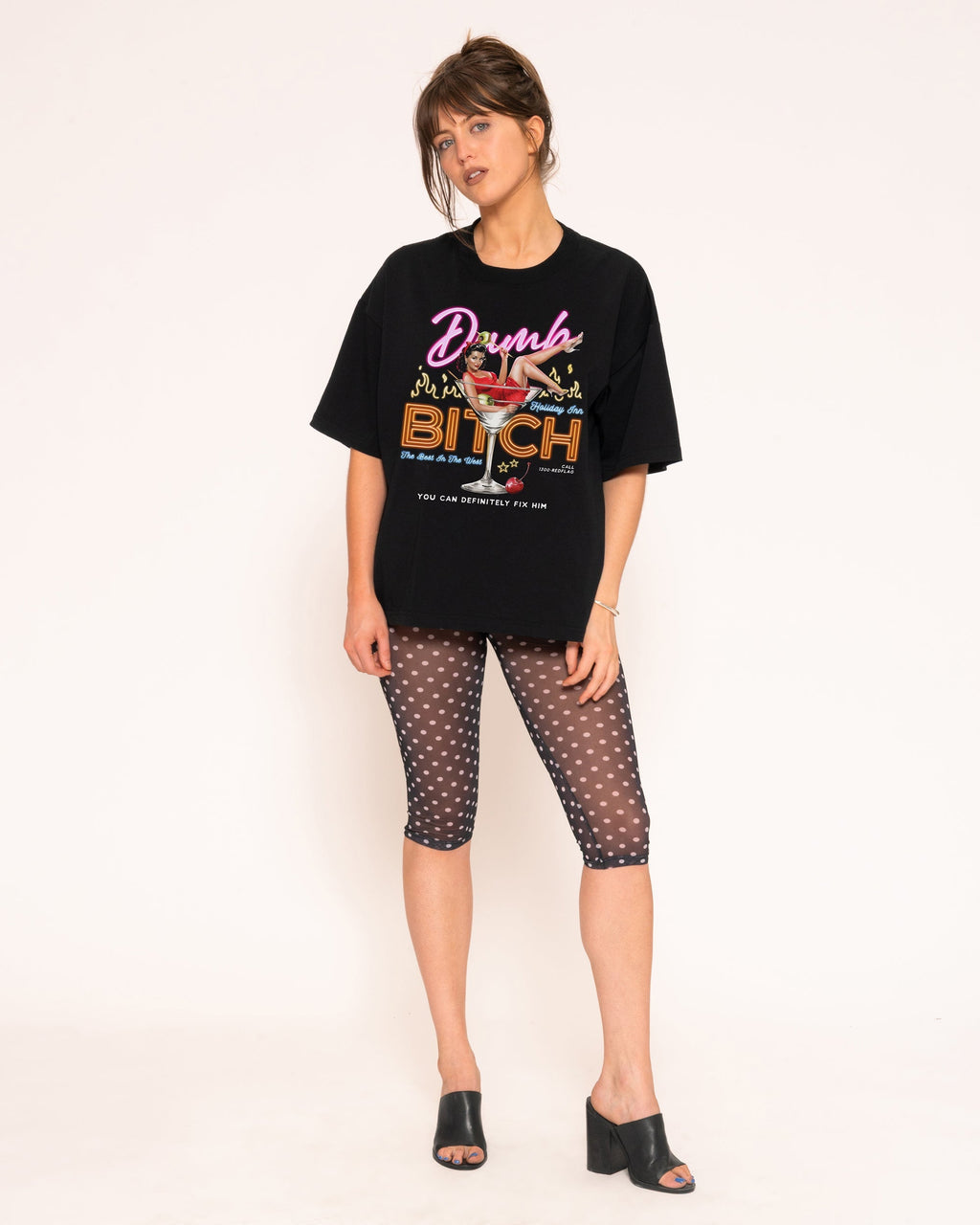 Dumb Bitch Hotel Boxy Crop Tee Unisex