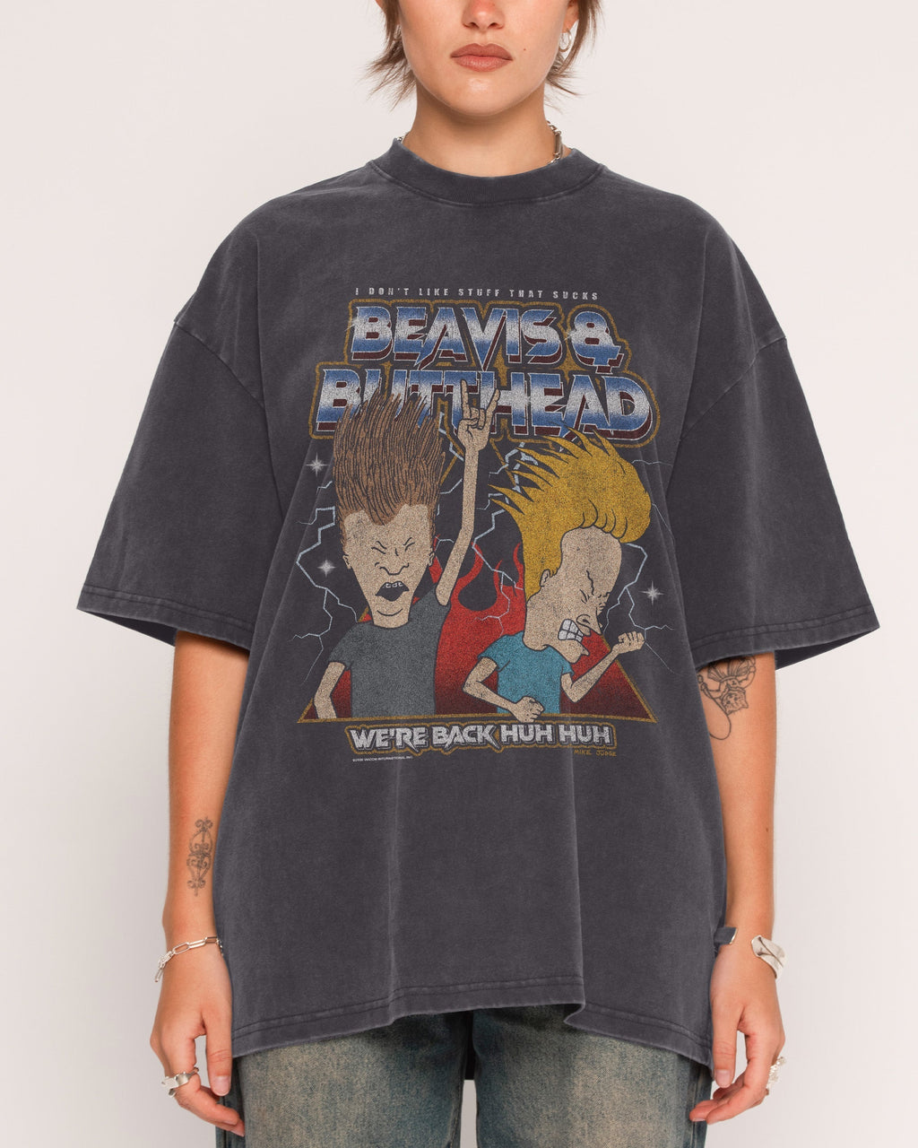 Heh Heh Metalheads Oversized Tee Unisex