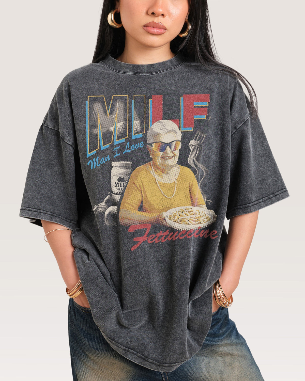 Man I Love Fettuccine Oversized Tee Unisex