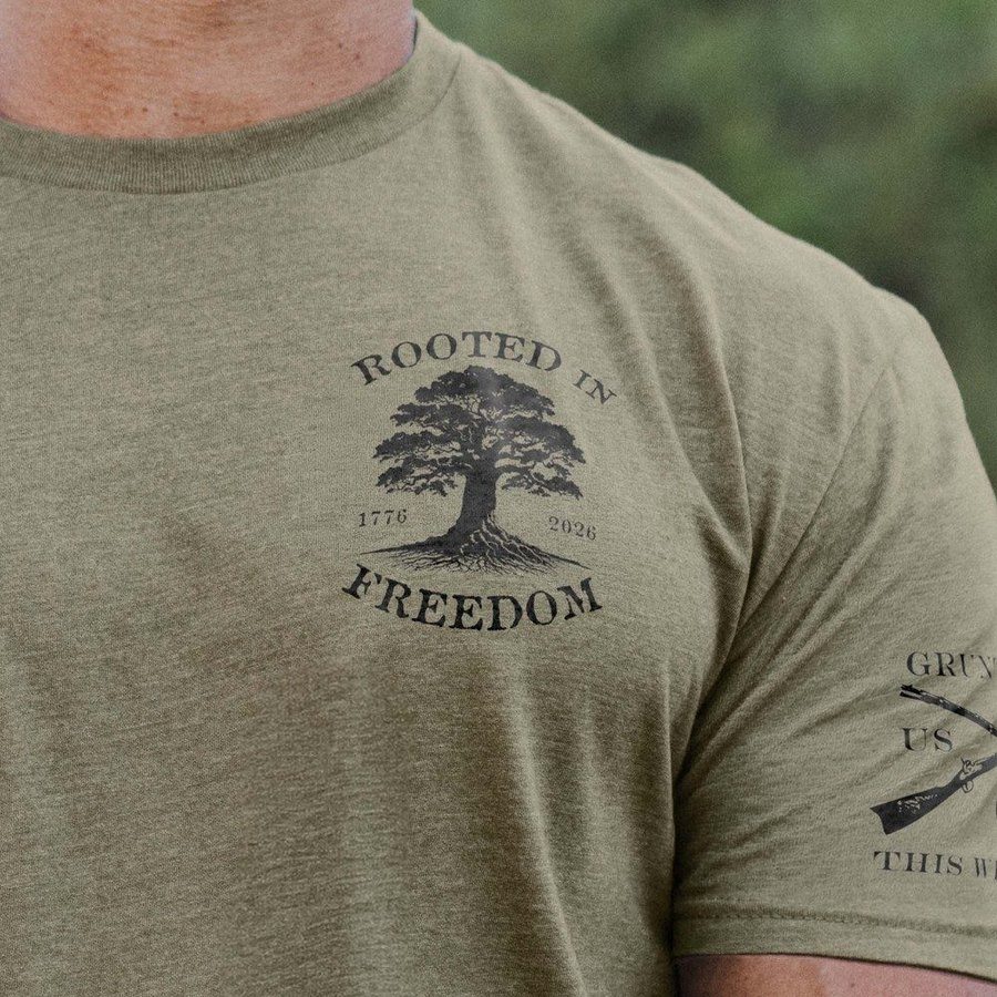 Rooted In Freedom T-Shirt - Military Green