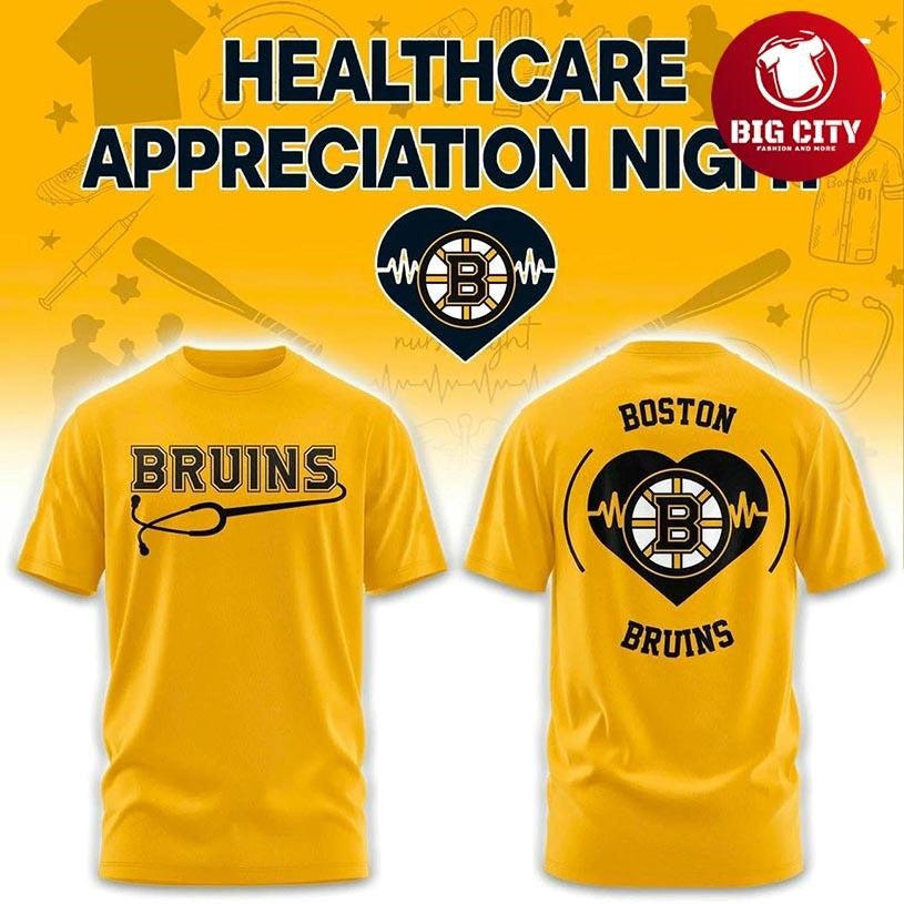 Boston Bruins Healthcare Appreciation Night Two Sided Shirt Unisex