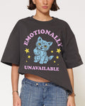 Emotionally Unavailable Cat Oversized Tee Unisex