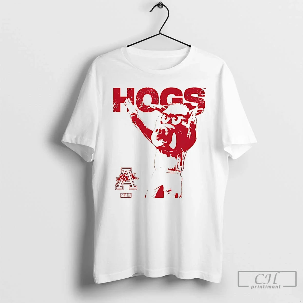 Classic Arkansas Hogs Mascot Mode Slam Graphic Unisex