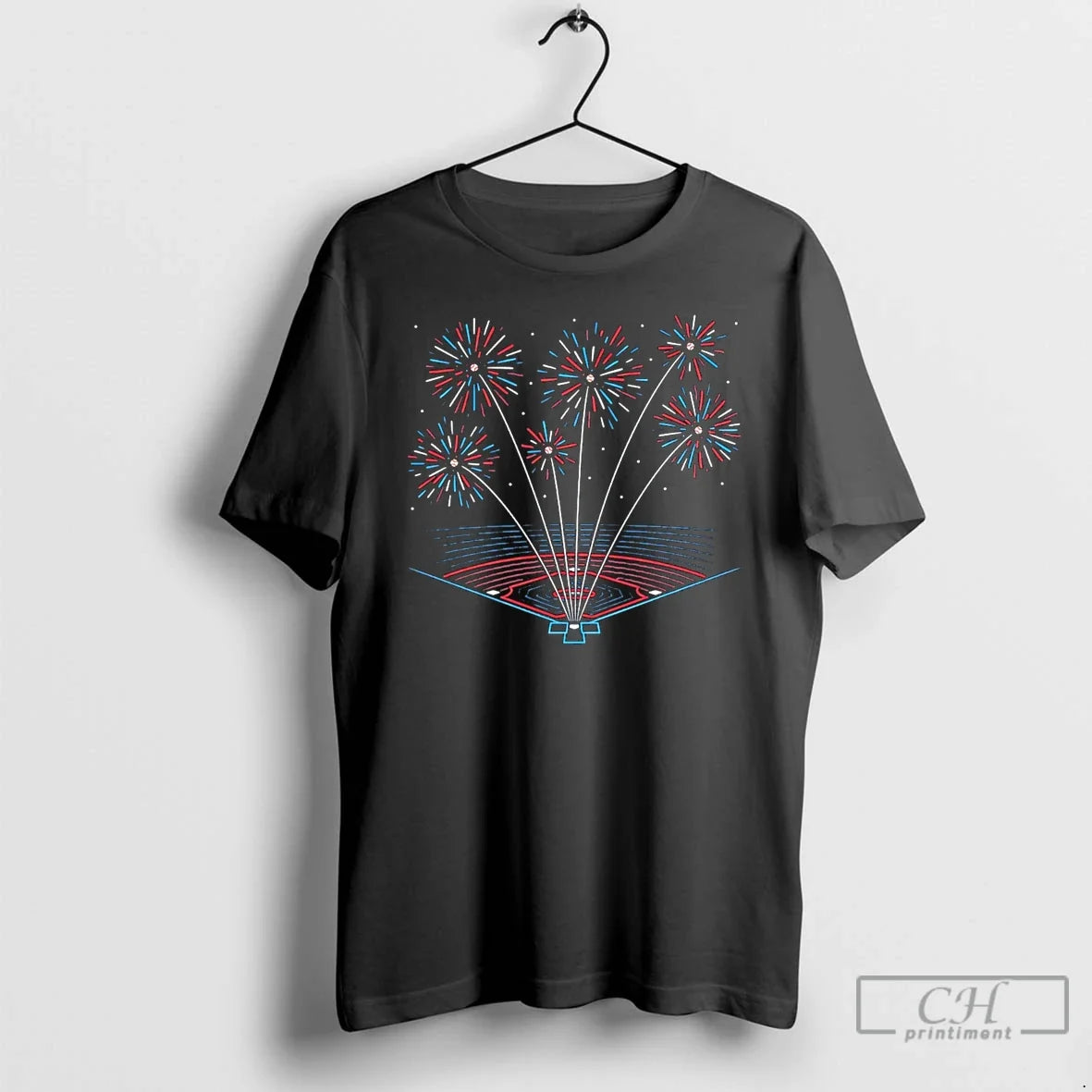 Classic Bombs Bursting In Air Baseball Fireworks Usa Unisex