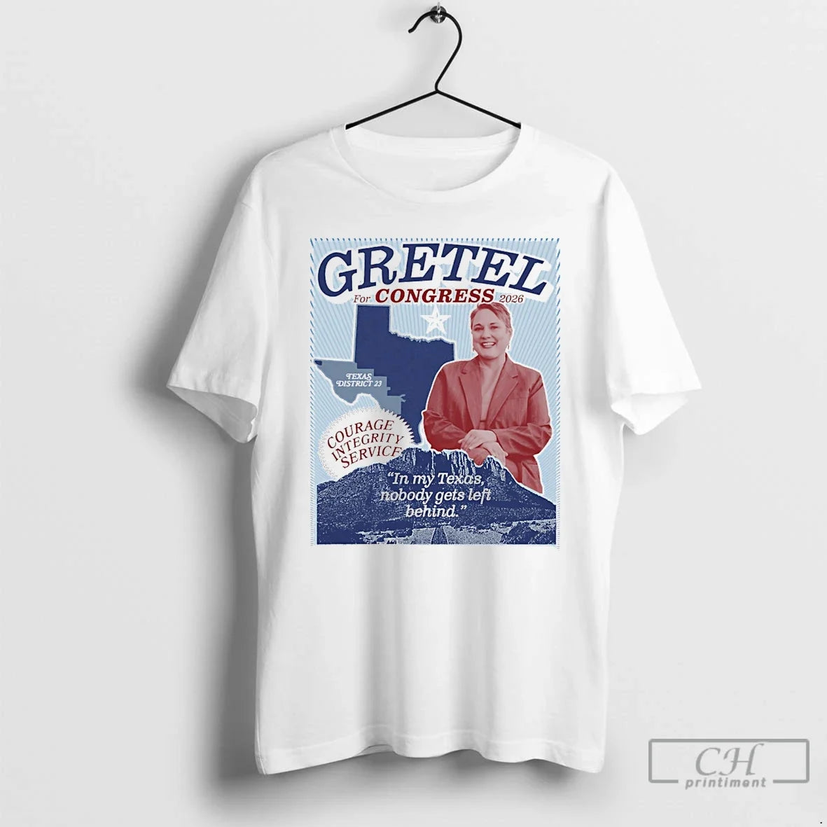 Classic Gretel For Congress 2026 In My Texas Nobody Gets Left Behind T Shirts Sweater Unisex