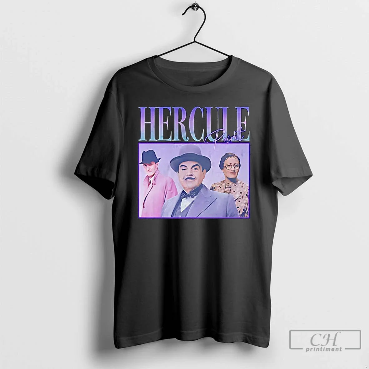 Classic Hercule Poirot Collage Vintage Unisex
