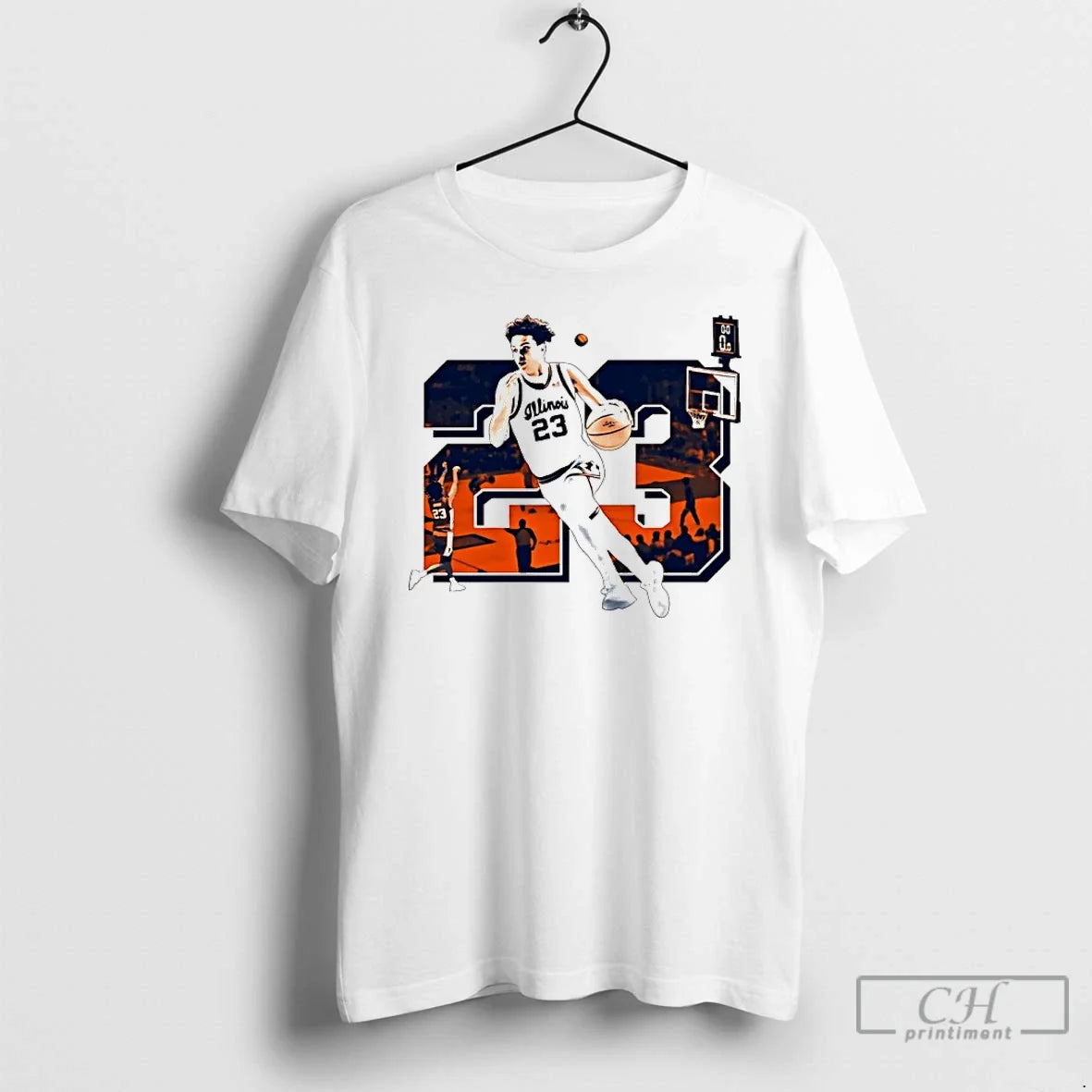 Classic Illinois Basketball Keaton Wagler Graphic Unisex