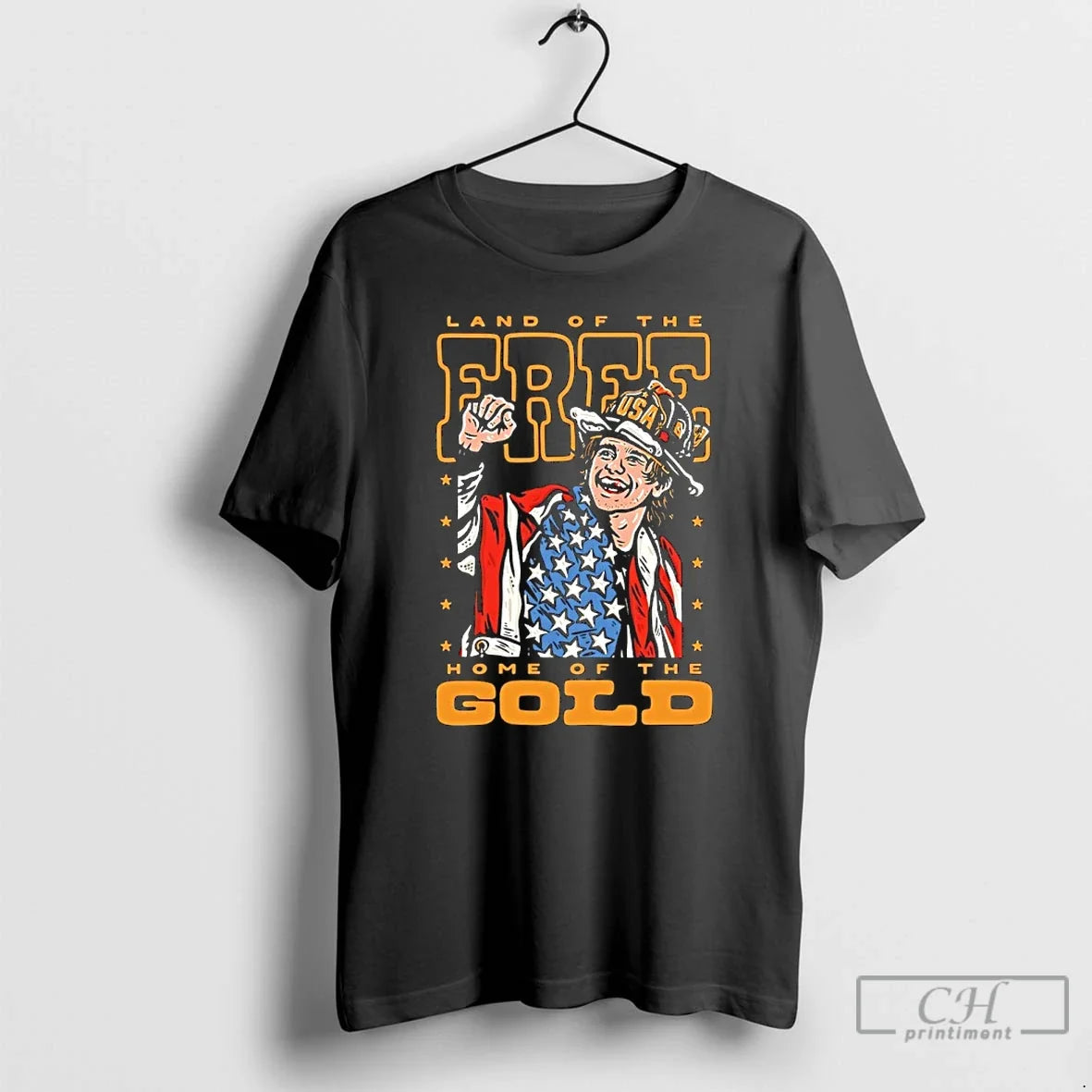 Classic Jack Hughes Land Of The Free Home Of The Gold Unisex
