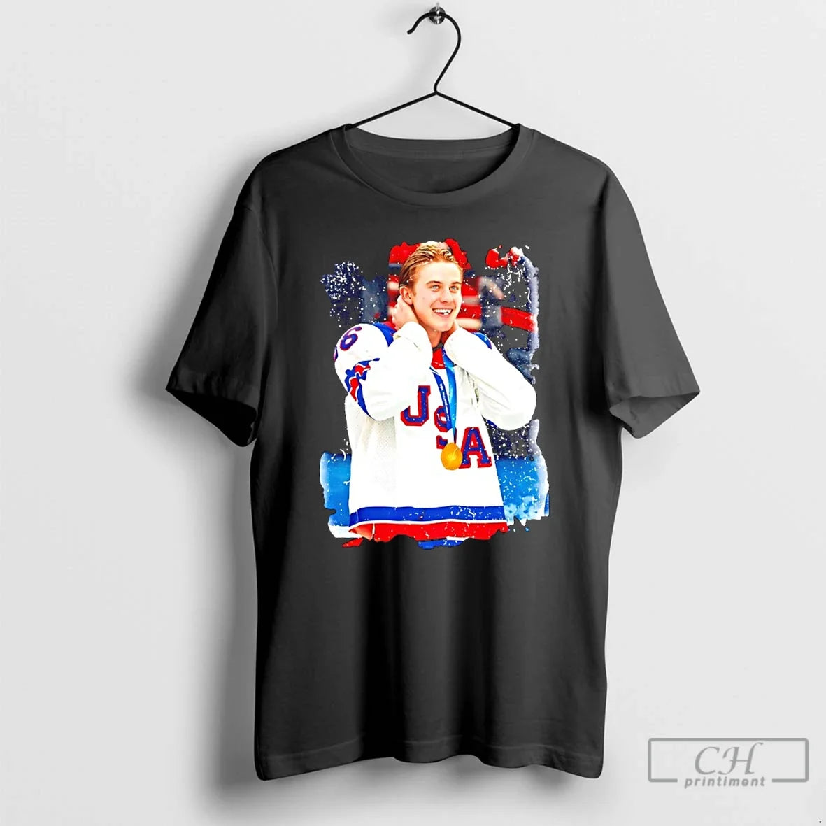Classic Jack Hughes Usa Hockey 2026 Golden Goal Unisex