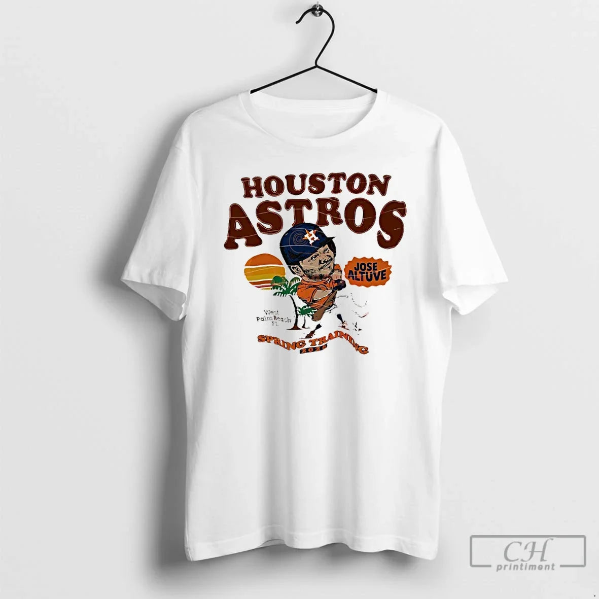 Classic Jose Altuve Houston Astros West Palm Beach Spring Training 2026 Caricature T Shirts Sweater