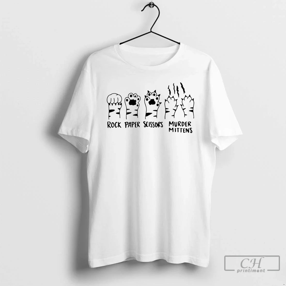 Classic Rock Paper Scissors Gift For Cat Lovers Cat Unisex