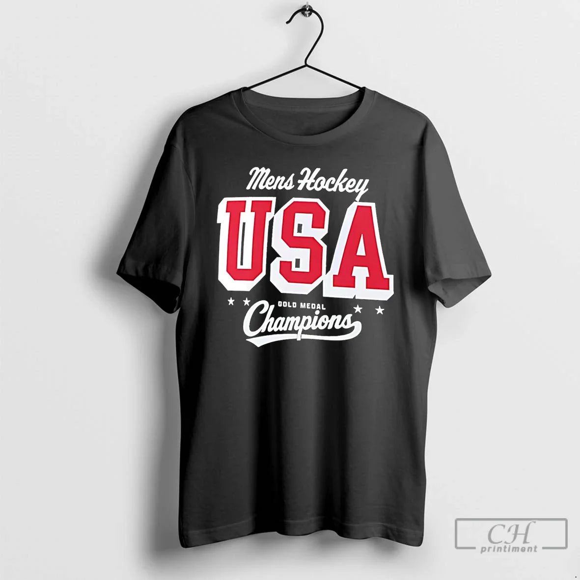 Classic Us Mens Olympic Hockey 2026 Winter Olympics Gold Medal Winner Patriotic T Shirts Sweater