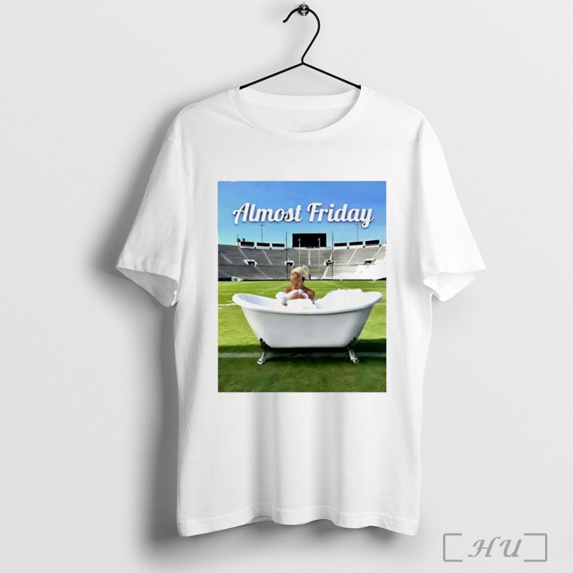 Dunne Bath Tub Rose Bowl Almost Friday T Shirt Unisex