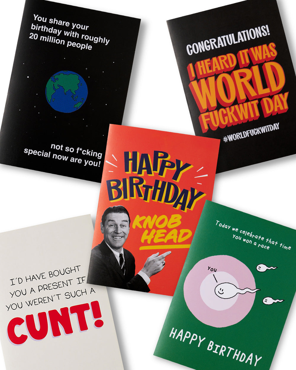 Funny Birthday Greeting Card Bundle Unisex