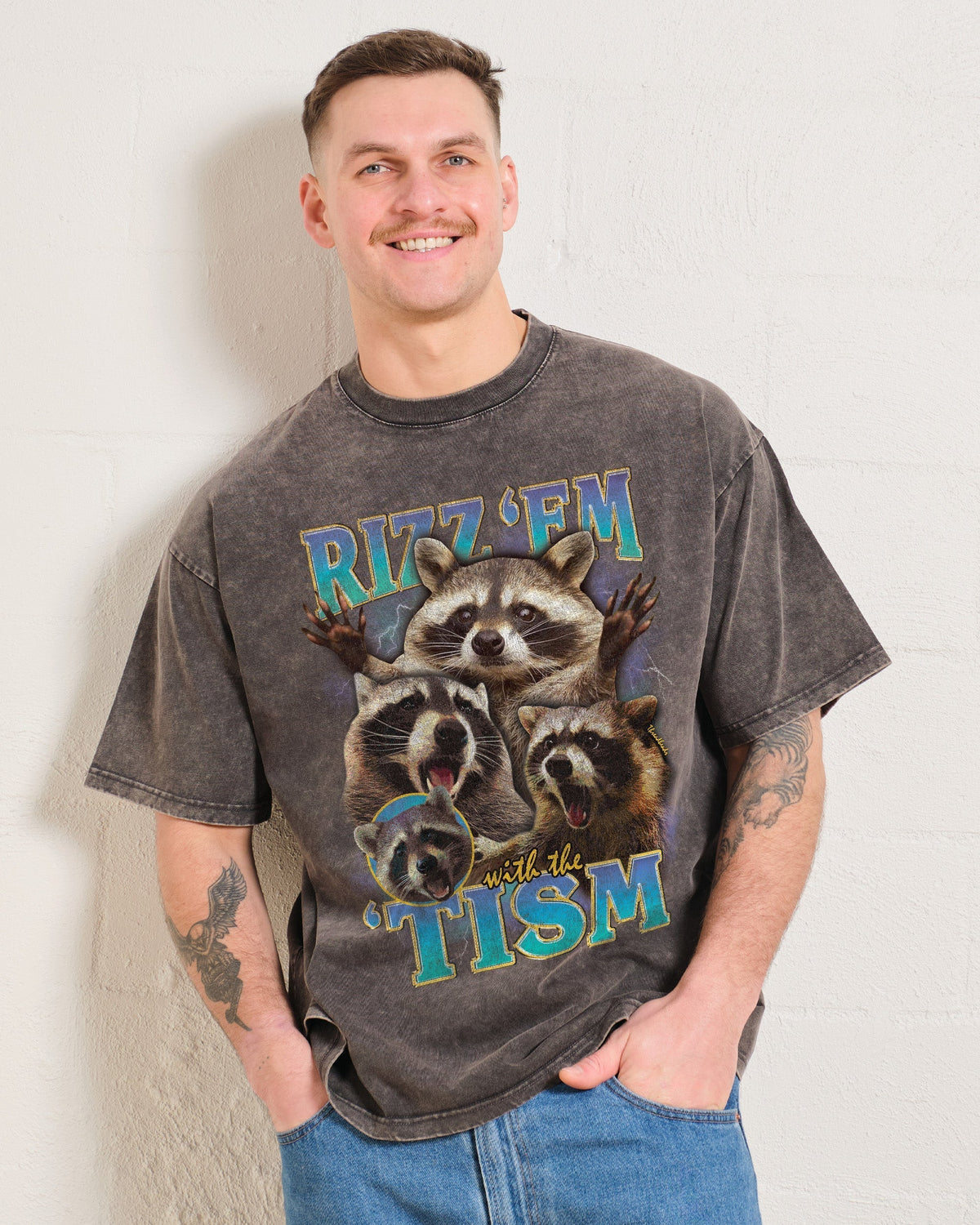 Rizz 'Em With the 'Tism Oversized Tee Unisex