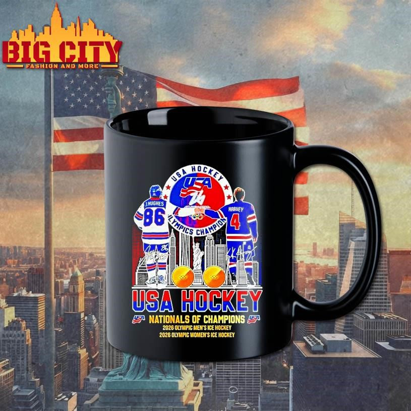 J Hughes Fist Bump Harvey Usa Hockey Nationals Of Champions Hockey City Skyline Shirt Unisex