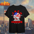 Jack Hughes New Jersey Devils USA Flag Celebration Shirt Unisex