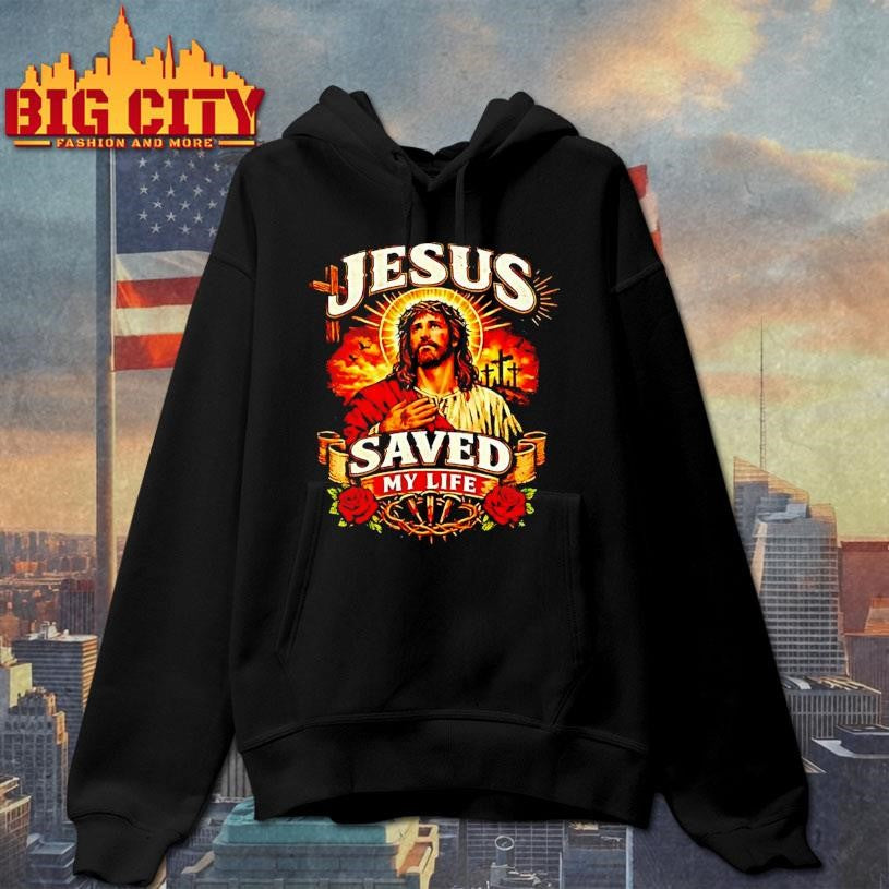 Jesus Saved My Life Rose Flower Shirt Unisex