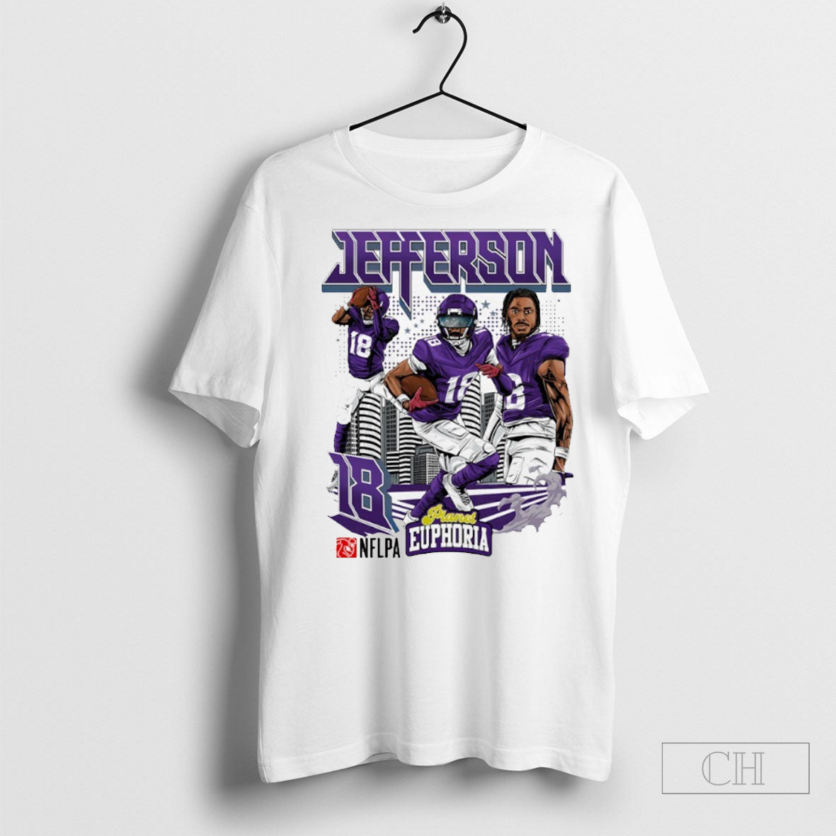 Justin Jefferson 18 Minnesota Vikings Football Comic Unisex