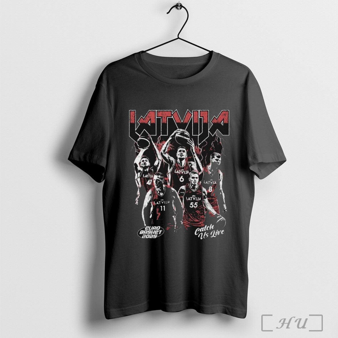 Latvia Catch Us Live Euro Basket 2025 T Shirt Unisex