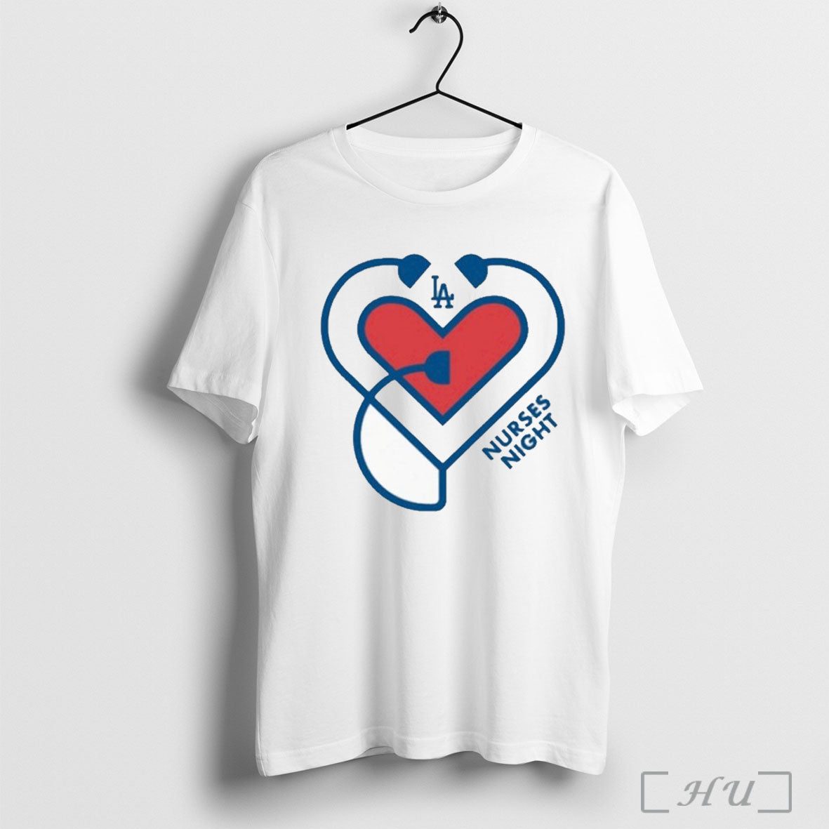 Los Angeles Dodgers Nurses Night Heart T Shirt Unisex
