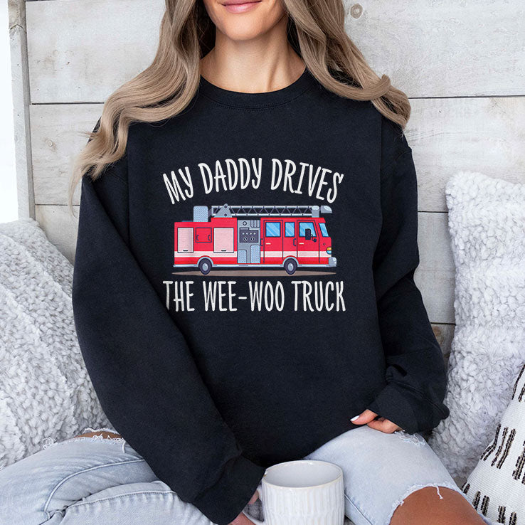 My Daddy Drives The Wee-Woo Truck T Shirt Unisex