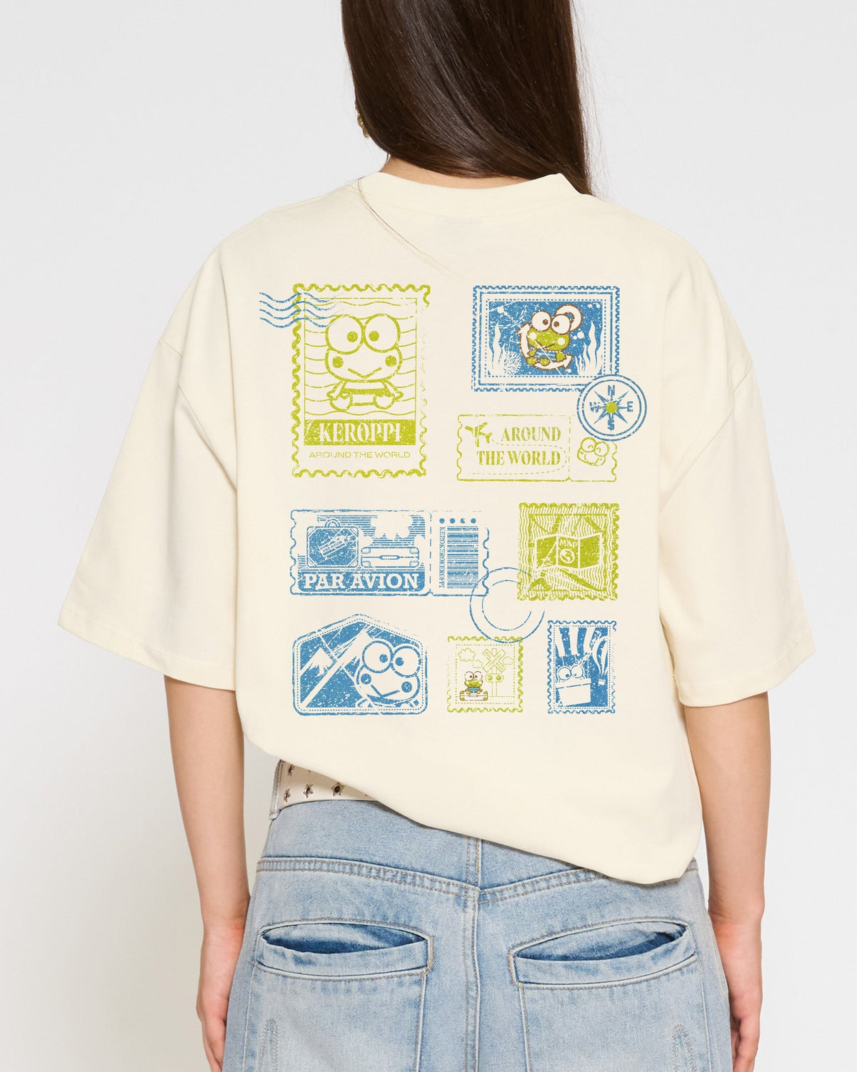 Keroppi Stamp Oversized Tee Unisex