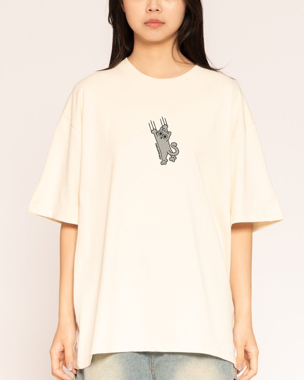 Falling Cat Oversized Tee Unisex