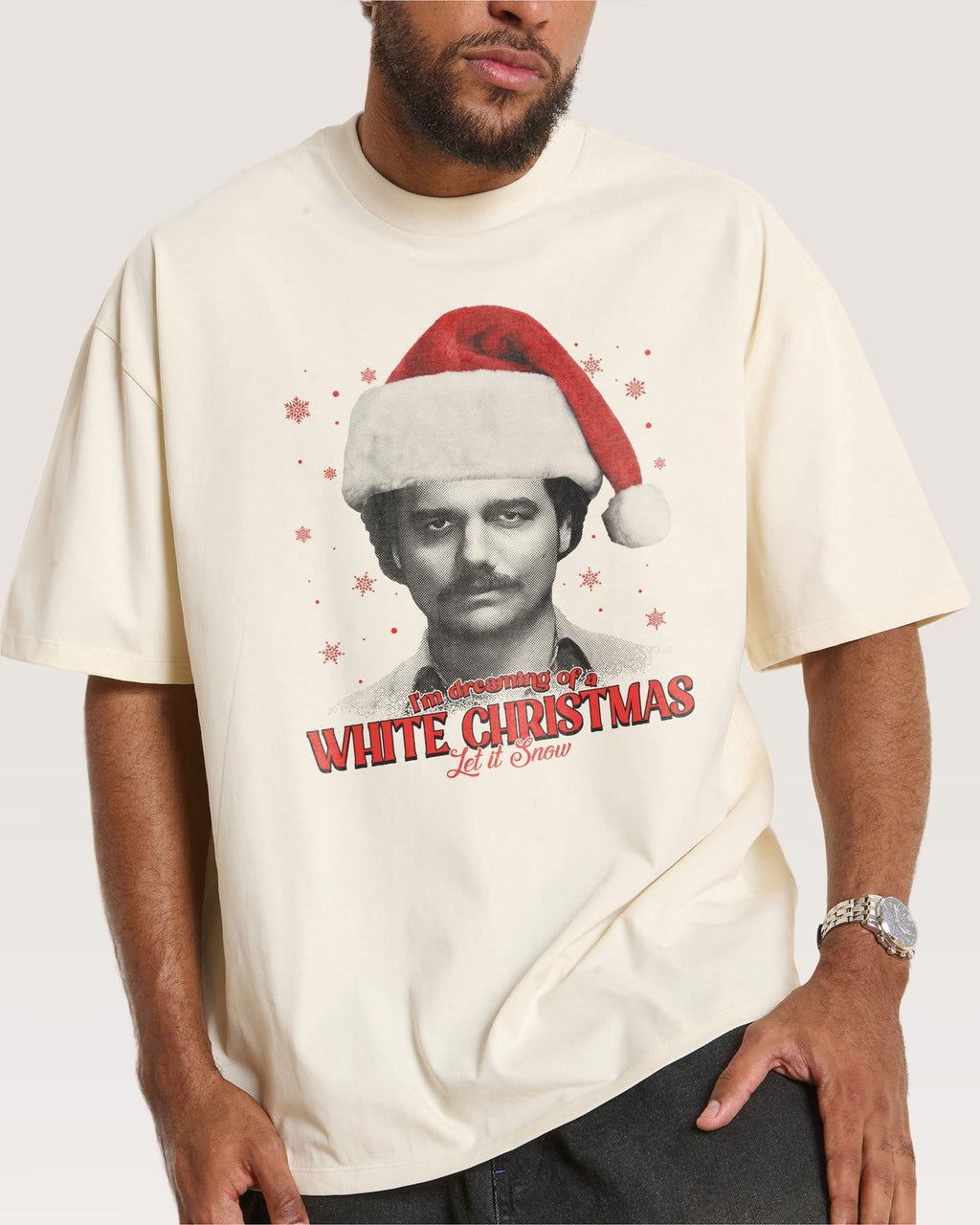 White Christmas Oversized Tee Unisex