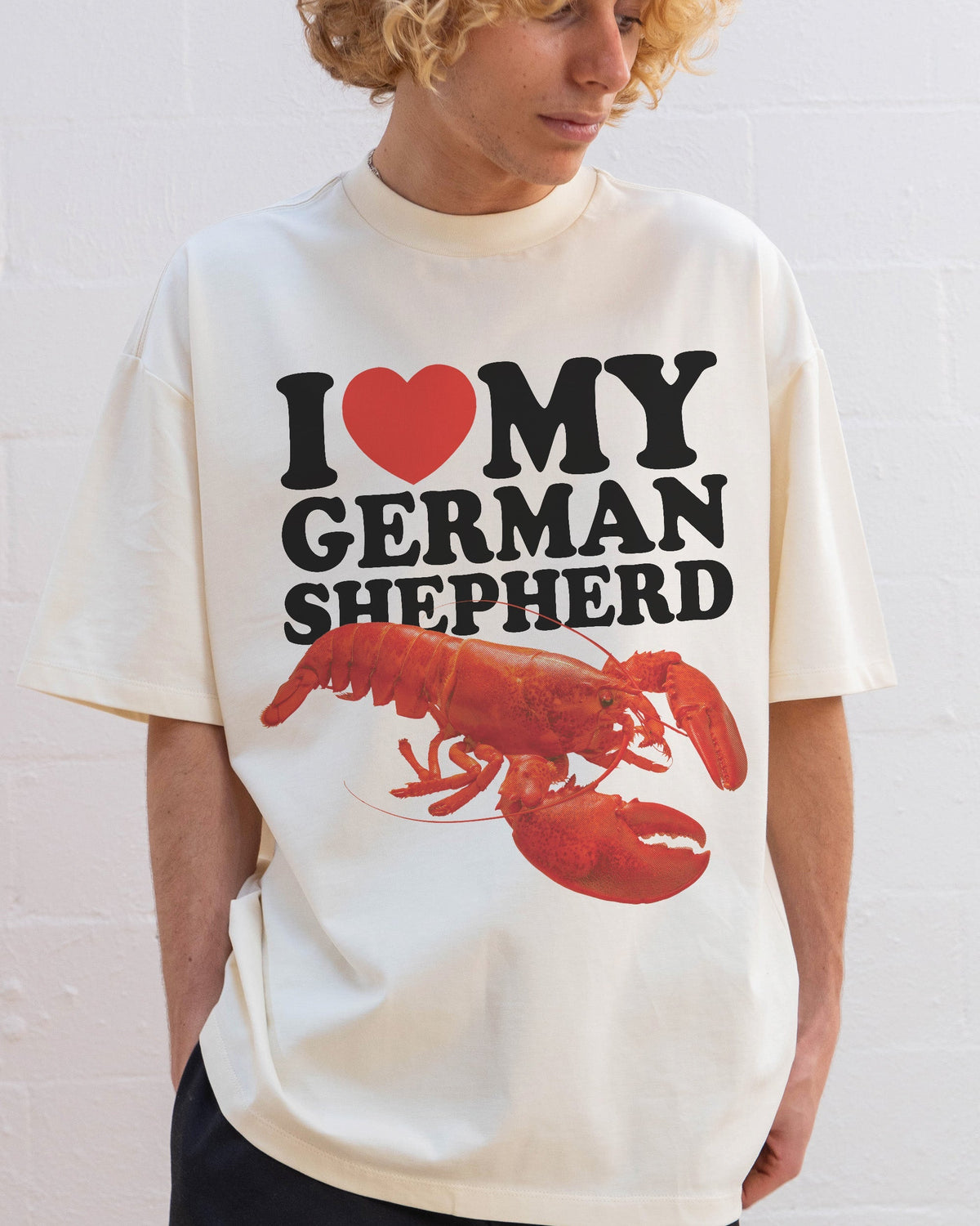 I Love My German Shepherd Oversized Tee Unisex